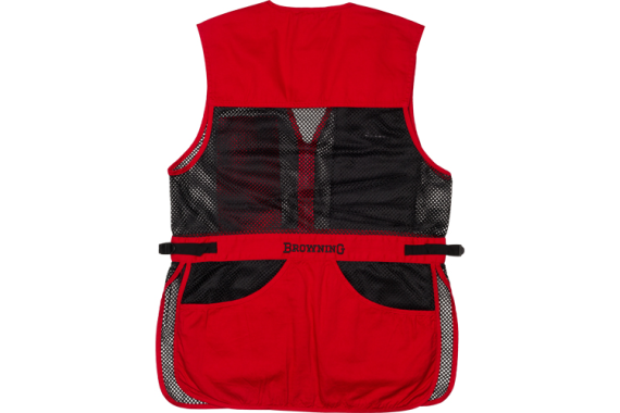 Browning Mesh Shooting Vest - R-hand Med Black-red Trim