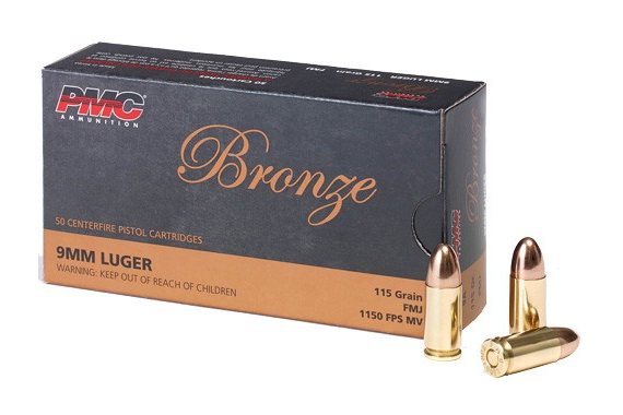 Pmc 9mm Luger 115gr Fmj - 50rd 20bx Cs For Sale