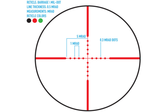 Firefield Barrage 2.5-10x40 - Riflescope Mil-dot Reticle